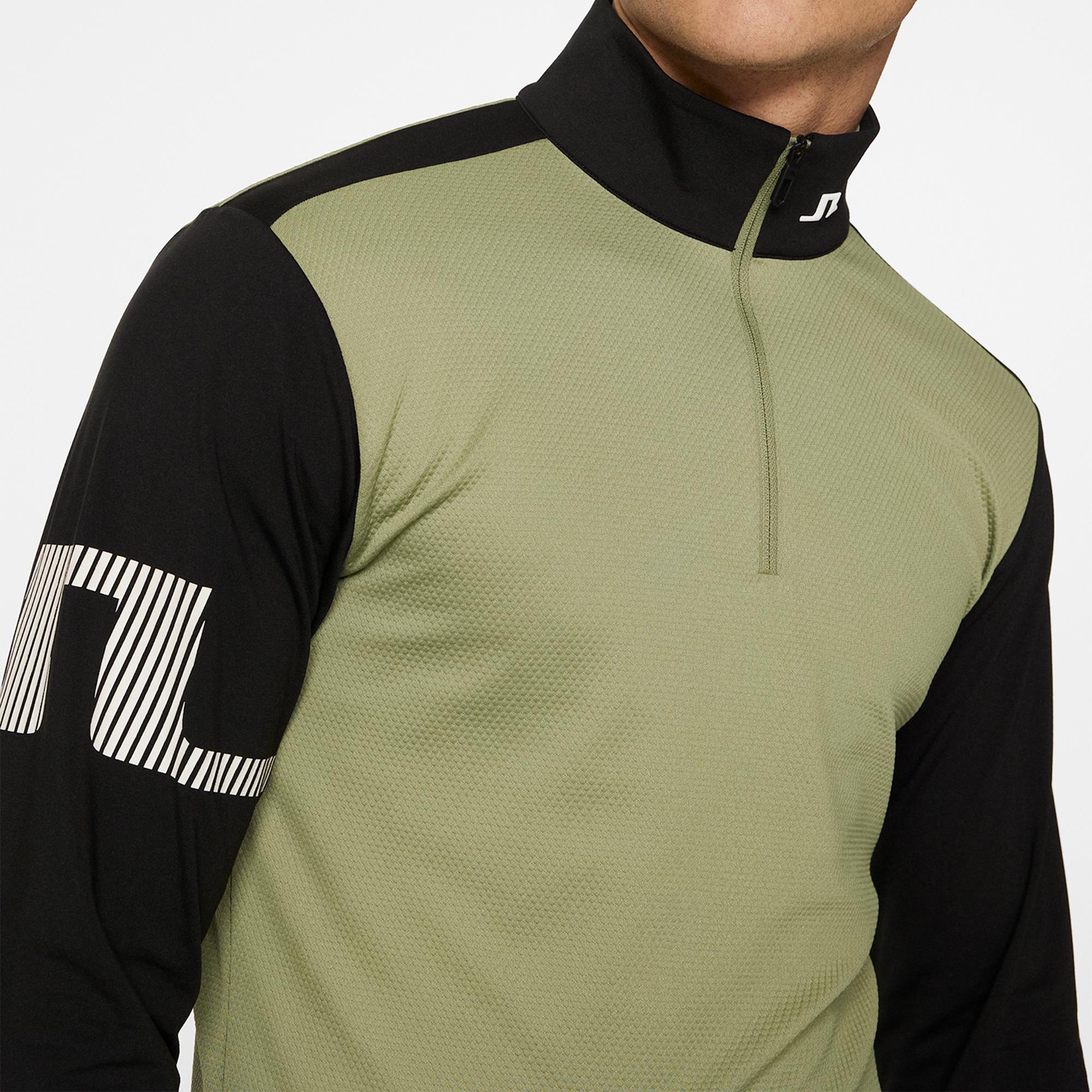 J Lindeberg Heath Strike Mens Golf Mid Layer Oil Green